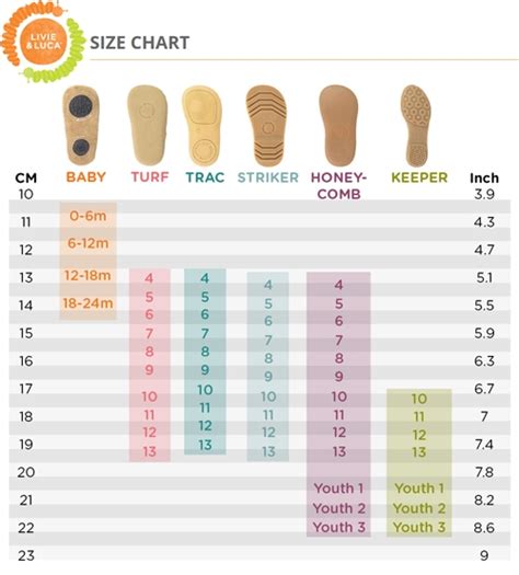 Saucony Kids Size Chart