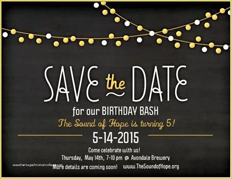 Save The Date Birthday Templates Free Download