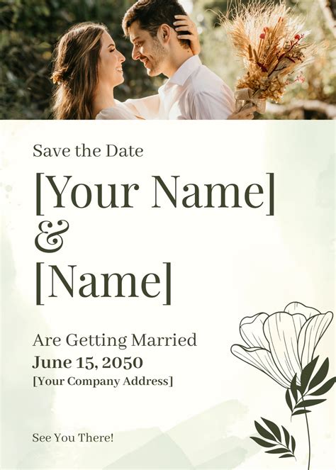 Save The Date Free Template