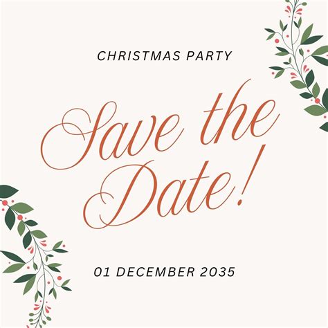 Save The Date Holiday Party Free Template