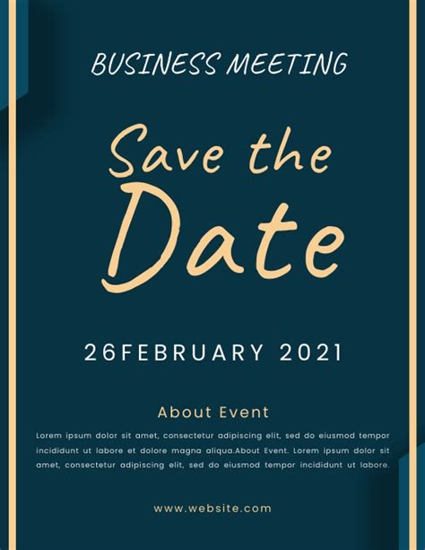 Save The Date Templates For Business Events