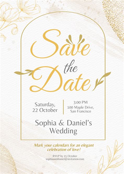 Save The Date Wedding Invitation Template