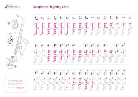 Saxophone Notes Chart