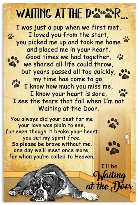 Saying Goodbye To A Dog Poem Short Printable