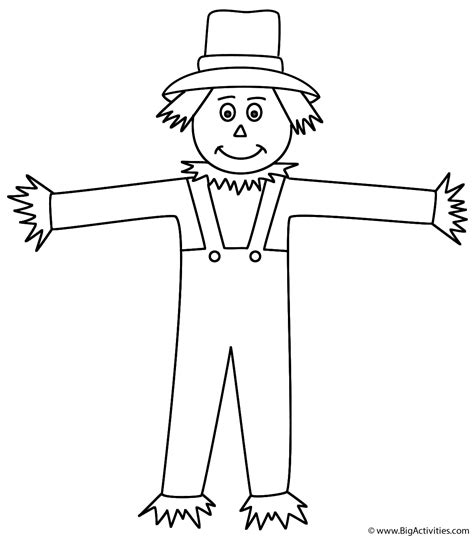Scarecrow Coloring Template