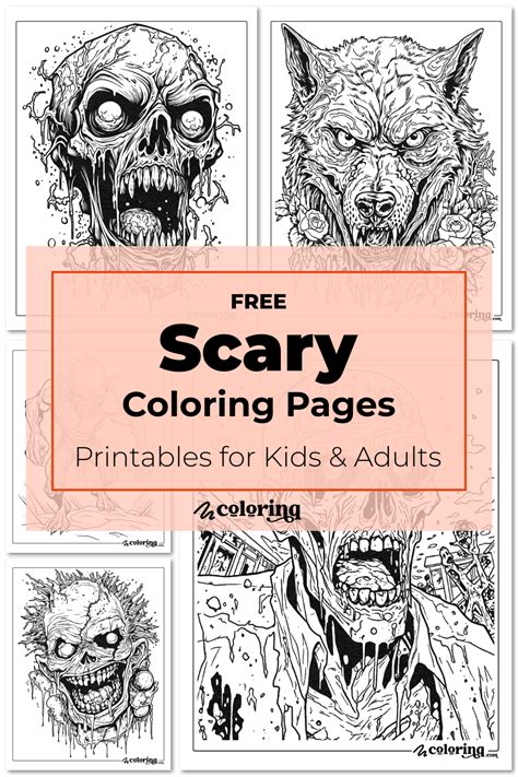 Scary Coloring Pages Printable