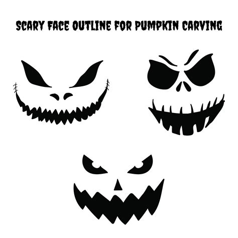 Scary Printable Pumpkin Stencils