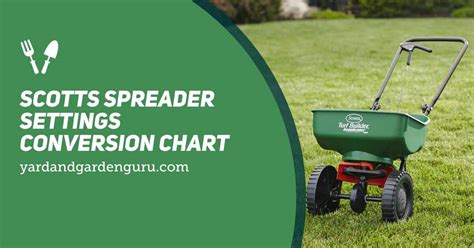 Scotts Rotary Spreader Settings Chart