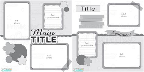 Scrapbook Page Layout Templates