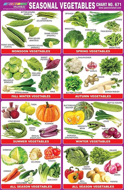 Seasonal Vegetable Chart
