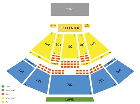 Seating Chart Bb&t Pavilion Camden