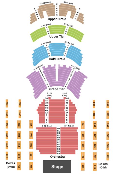 Seating Chart Cerritos Performing Arts Center