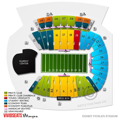 Seating Chart Dowdy Ficklen Stadium