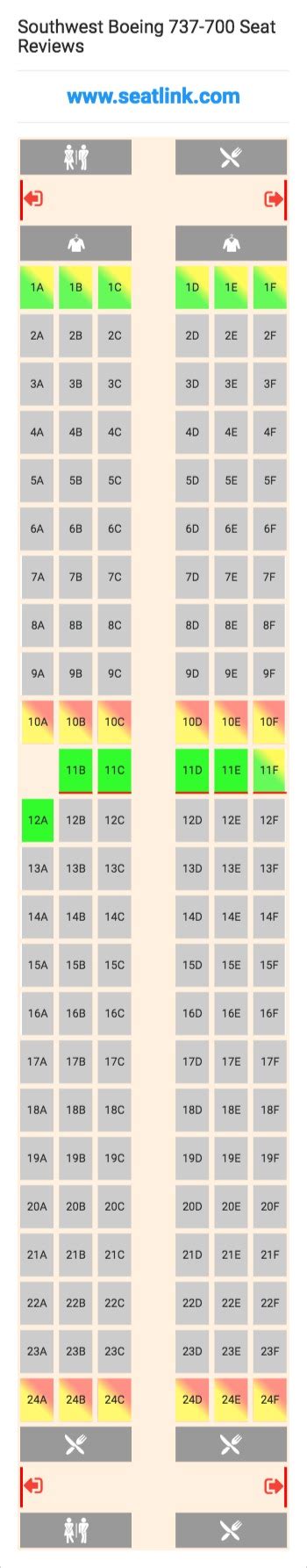 Seating Chart For Southwest 737-700