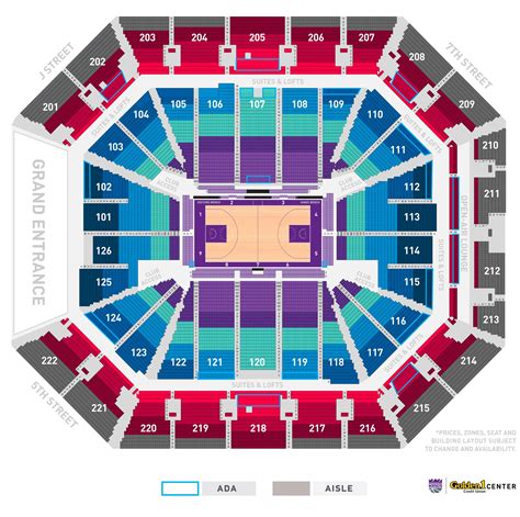 Seating Chart Golden One Center
