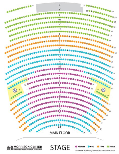 Seating Chart Morrison Center