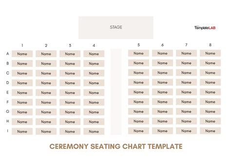 Seating Chart Template Editable