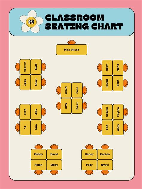 Seating Chart Template For Classroom