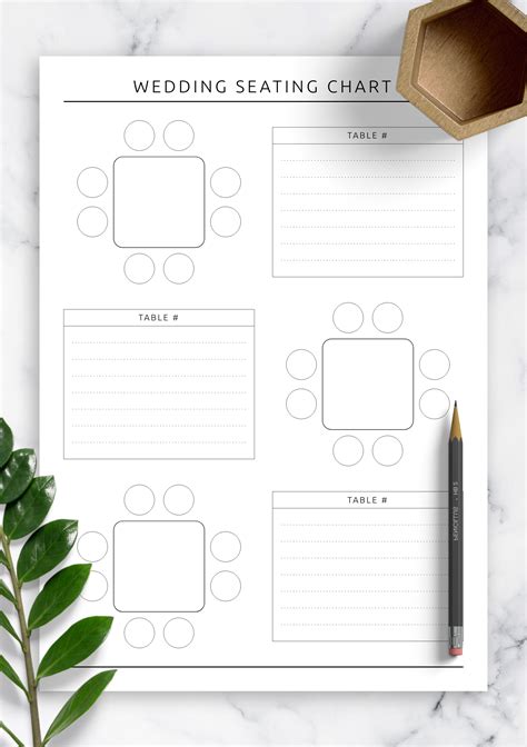 Seating Chart Template For Wedding