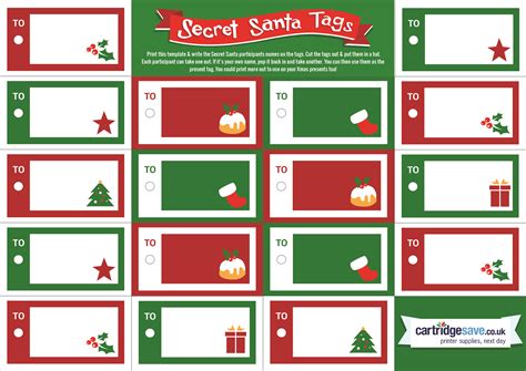 Secret Santa Name Draw Template