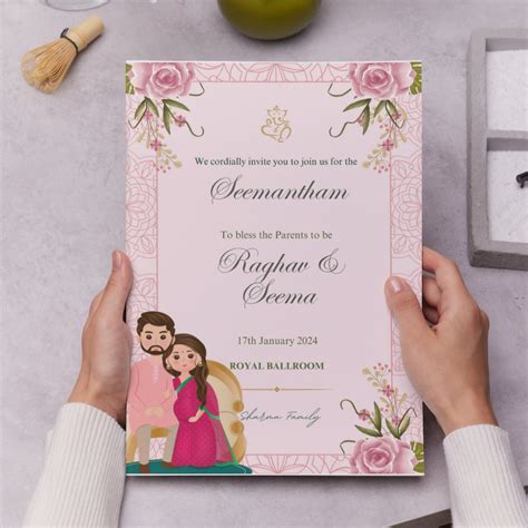 Seemantham Invitation Template