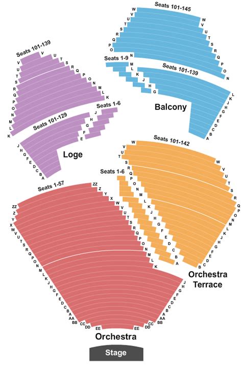 Segerstrom Seating Chart With Seat Numbers View