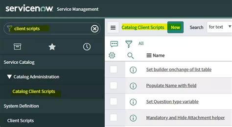 Servicenow Catalog Client Script