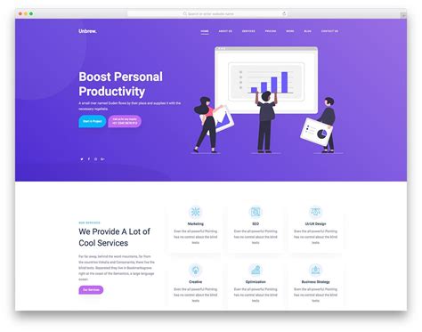 Services Web Page Template