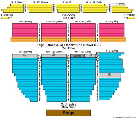 Sf Orpheum Theater Seating Chart
