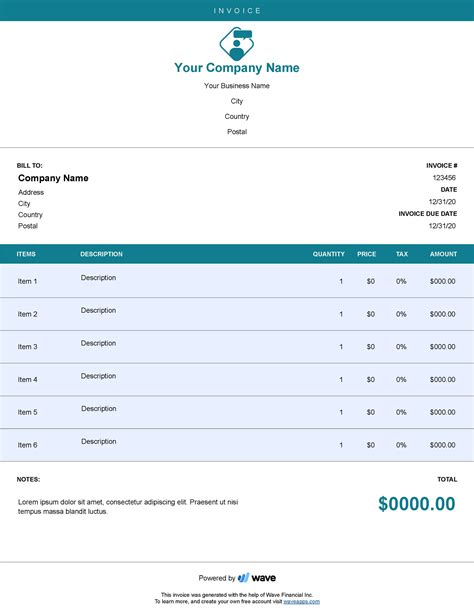 Sheets Invoice Template