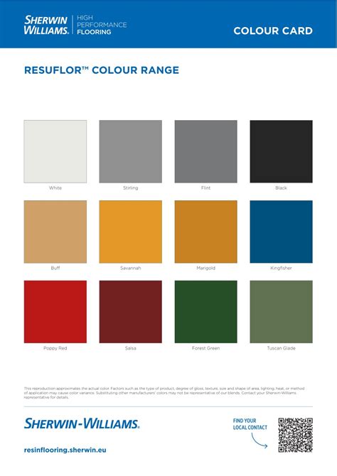 Sherwin Williams Industrial Color Chart