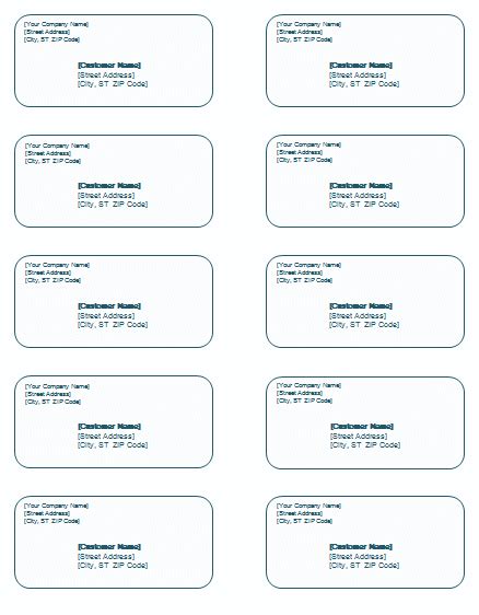 Shipping Label Template Word