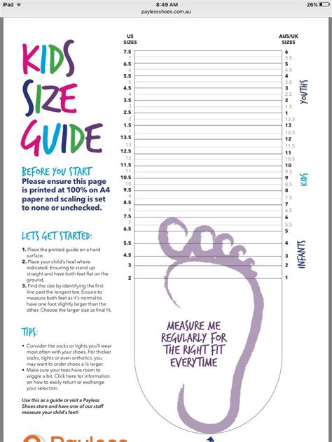 Shoe Carnival Shoe Size Chart
