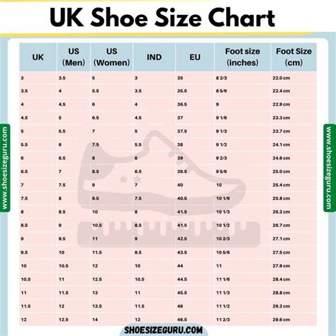 Shoe Chart Uk To Eu