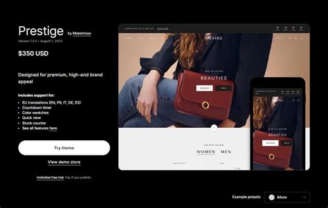 Shopify Prestige Template
