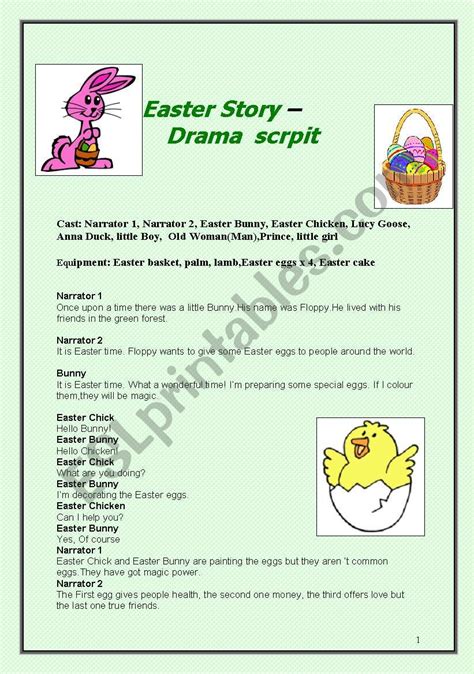 Short Easter Play Scripts Printable