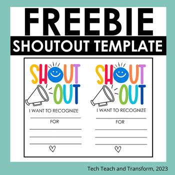 Shout Out Template