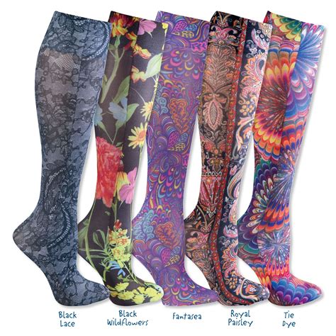 Signals.com Catalog Printed Compression Knee Highs