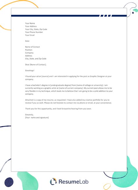 Simple Cover Letter Template Google Docs