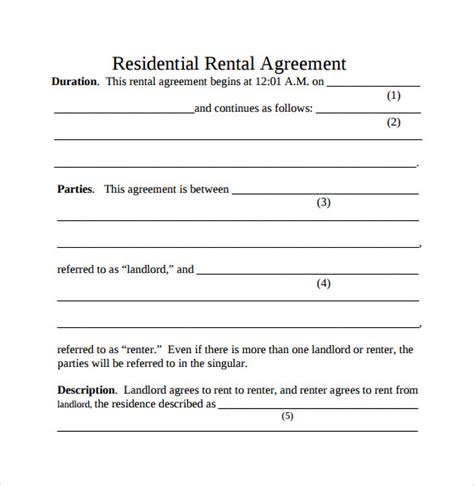 Simple Lease Agreement Template Word