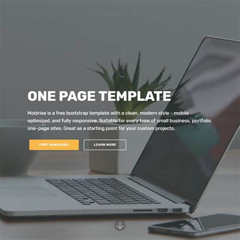 Simple One Page Website Template