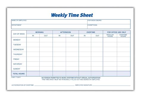Simple Timesheet Template