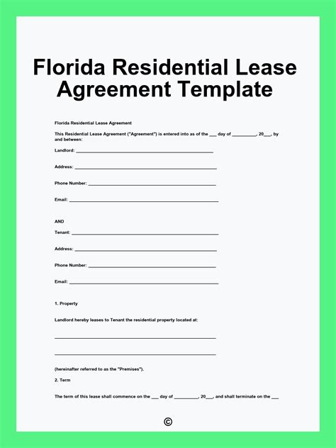 Simple Will Template Florida