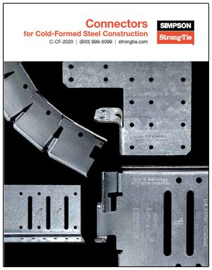 Simpson Cold Formed Steel Connectors Catalog