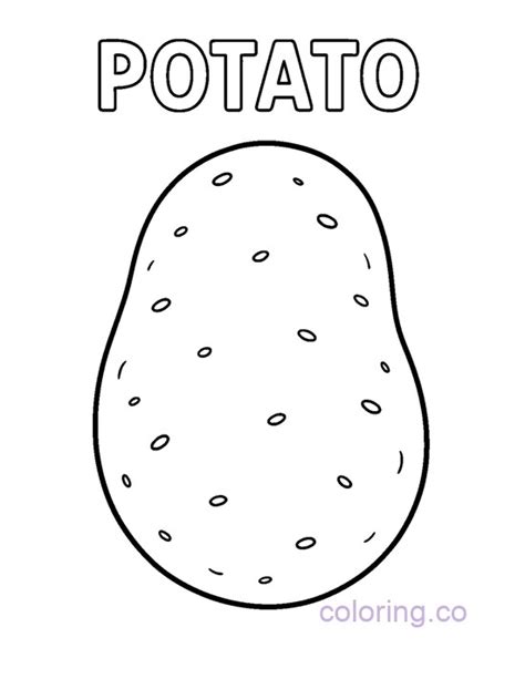 Single Image For A Potatoe Printable Blhiteack And W