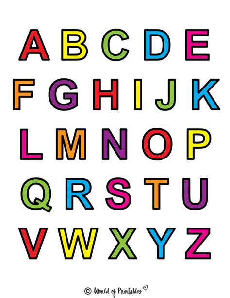 Single Printable Alphabet Letters