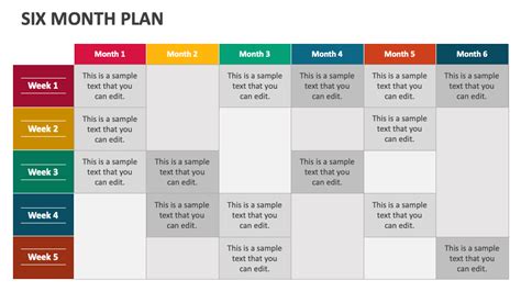 Six Month Plan Template