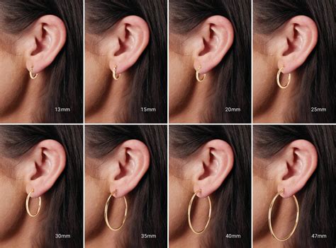 Size Of Hoop Earring Chart