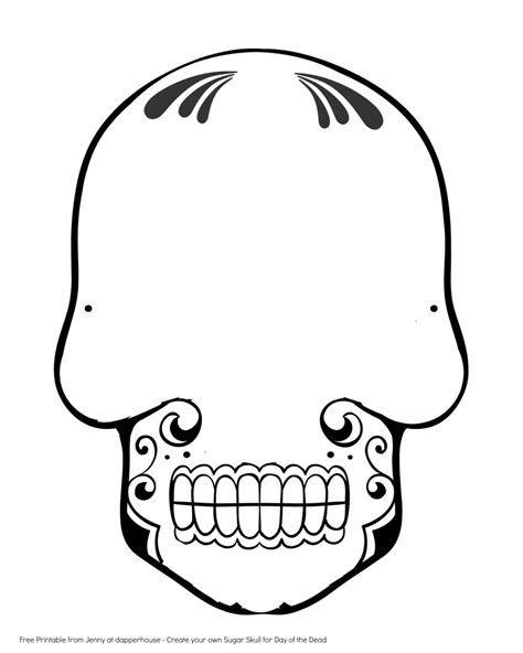 Skeleton Skull Template