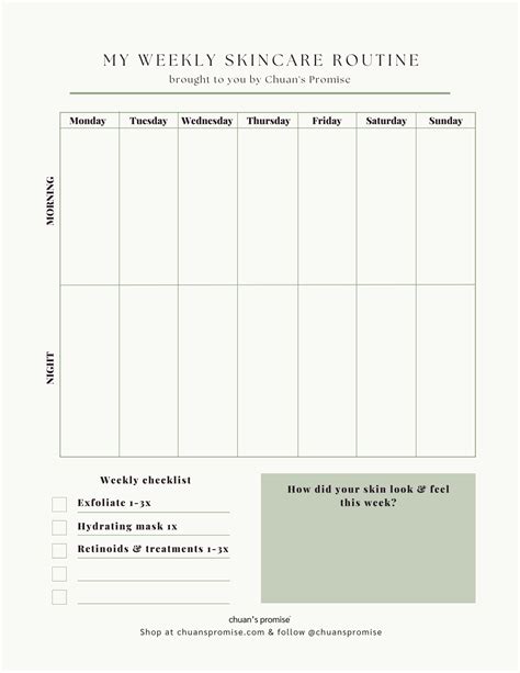 Skincare Printables